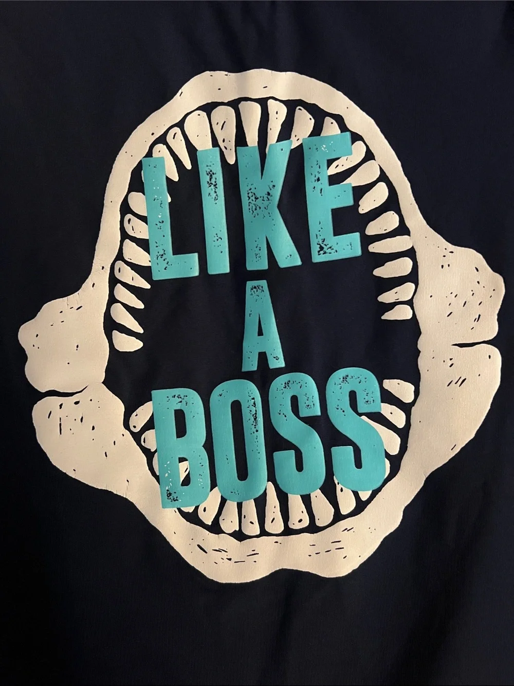 Like A Boss Graphic Short-Sleeve Boy’s rashguard - Navy Blue